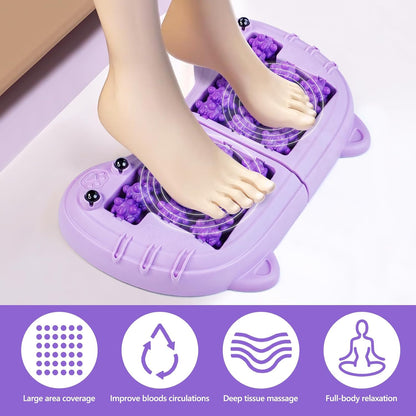 Foot Roller Massager for Plantar Fasciitis Pain Relief, Large Size under Desk Feet Massage, Manual Acupressure Tool, Eases Pain & Cold Feet, Boosts Circulation, Split Portable & Washable，Blue