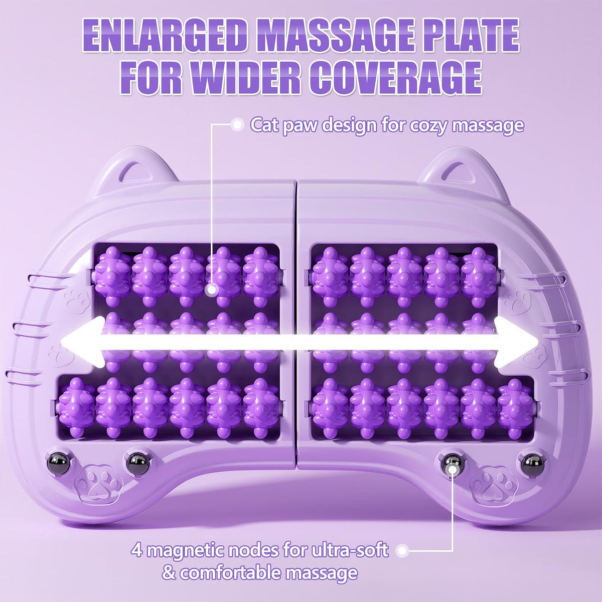 Foot Roller Massager for Plantar Fasciitis Pain Relief, Large Size under Desk Feet Massage, Manual Acupressure Tool, Eases Pain & Cold Feet, Boosts Circulation, Split Portable & Washable，Blue