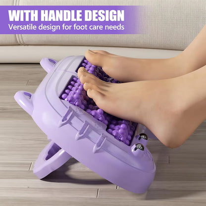 Foot Roller Massager for Plantar Fasciitis Pain Relief, Large Size under Desk Feet Massage, Manual Acupressure Tool, Eases Pain & Cold Feet, Boosts Circulation, Split Portable & Washable，Blue