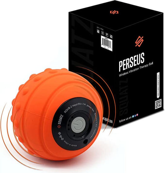 Wireless Vibrating Massage Ball - 3 Vibration Intensity Levels for Massaging Muscles, Orange